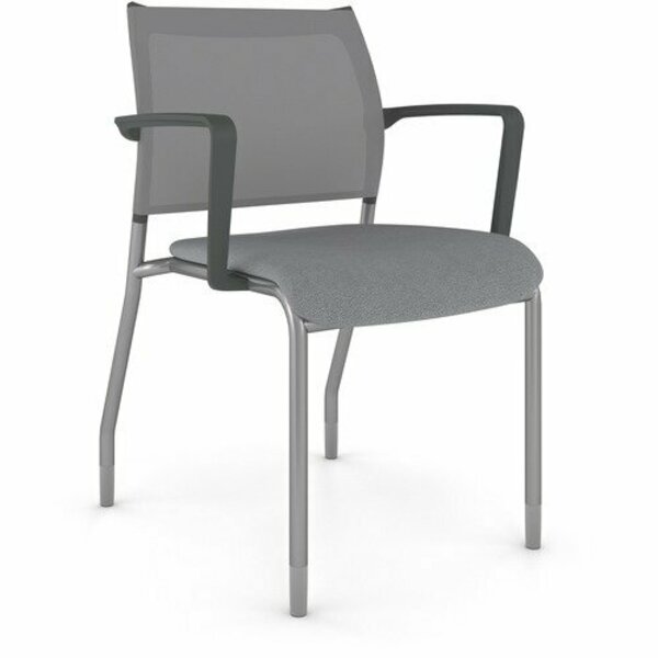 9To5 Seating Guest Chair, w/Arms, 22.5inx23.5inx34in, Gray Mesh/Dove Fabric NTF3461GTA49GDO